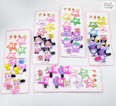 Pack of 12 Pcs Baby Hair Clips and Cartoon Star Hair Clips - Multicolour Hair Accessories for Girls and Kids
